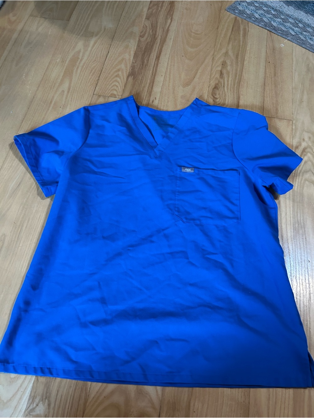 Figs Women's Royal Blue Short Sleeve Scrub Top